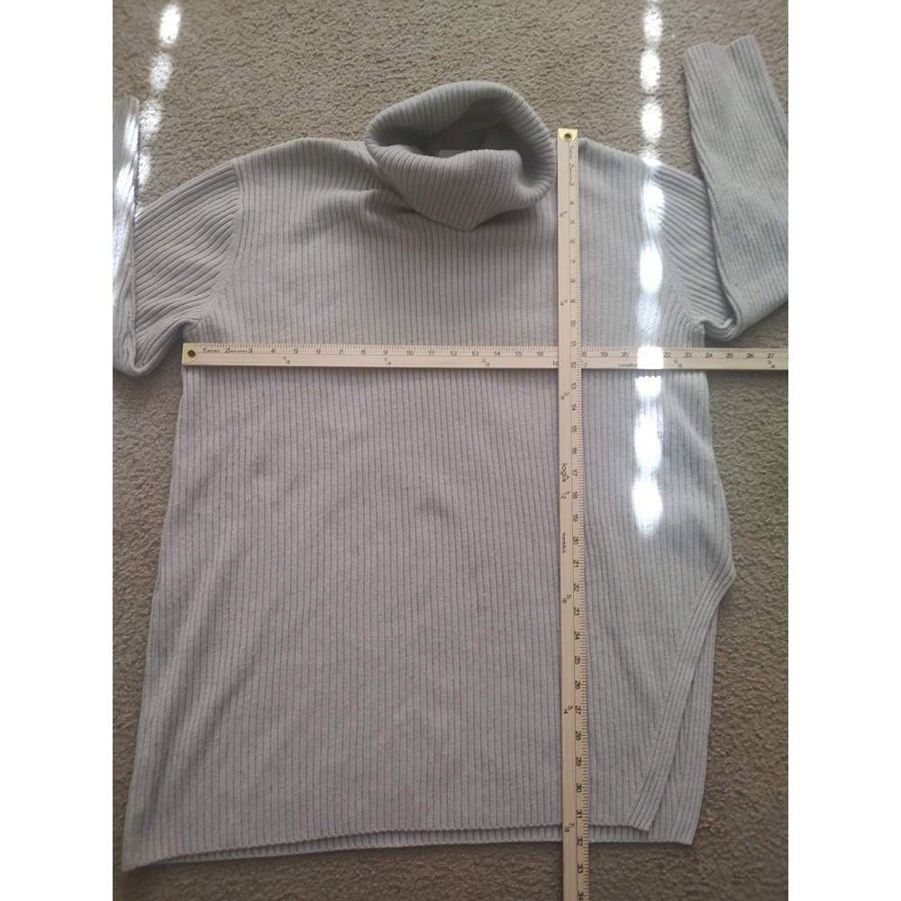 H&M Ribbed Knit Turtleneck Sweater Light‎ Gray Oversized Cozy Lounge Size XXL